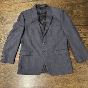Ralph Lauren Blazer Men 42R Blue Wool Textured Coat Jacket Luxury Work Wedding